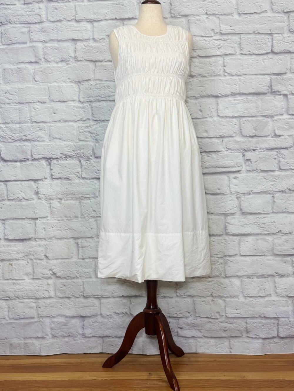 Rails Tilda White Cotton Sleeveless Midi Dress